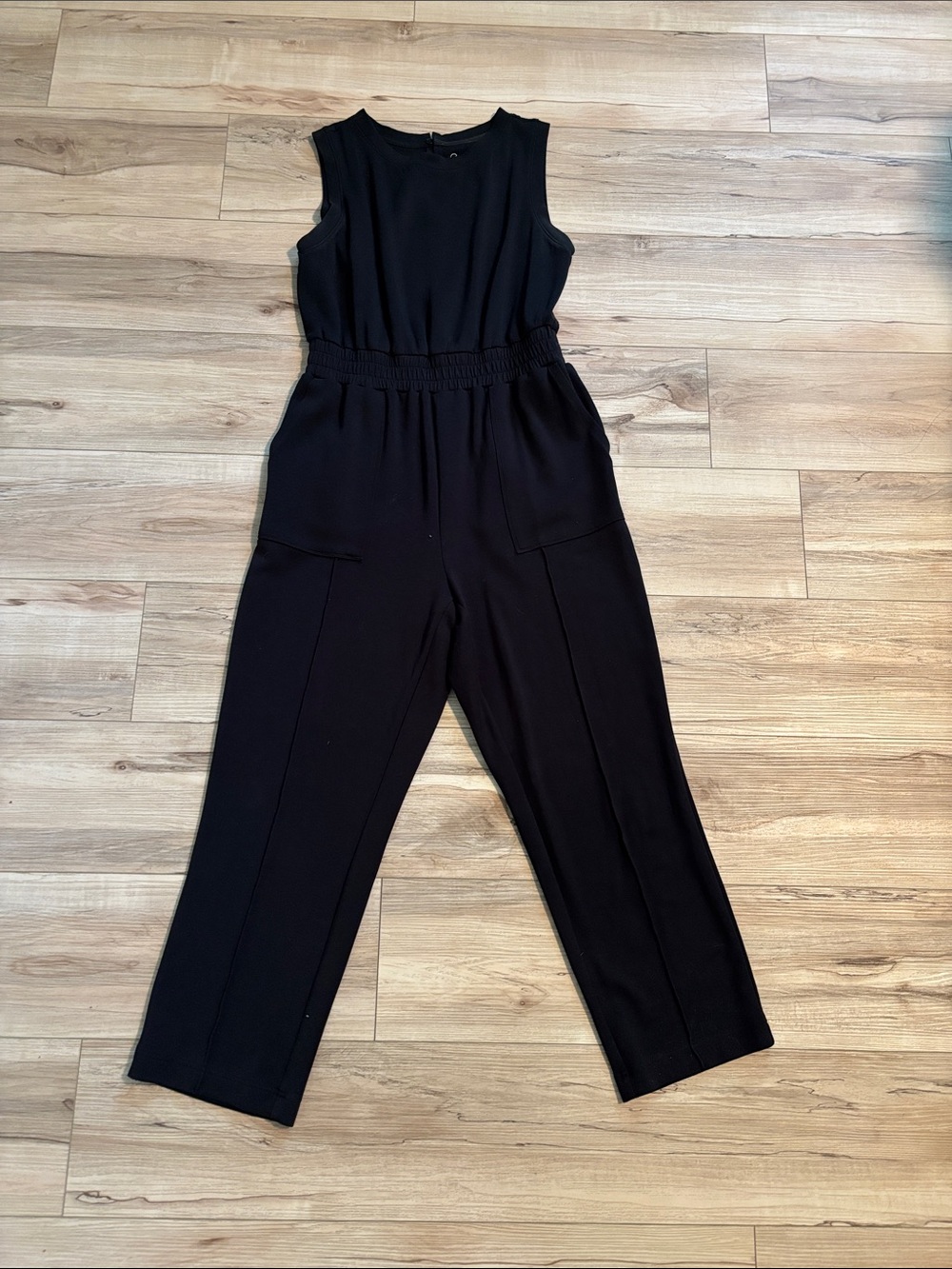 Loft Lou & Grey Sleeveless Black Jumpsuit with Elastic Waist